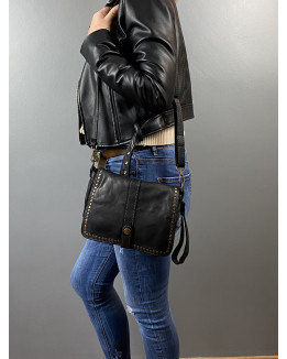 Francescala Sac bandoulière cuir vintage